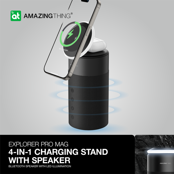Explorer Pro Mag 4 in 1 Charging Stand With Speaker