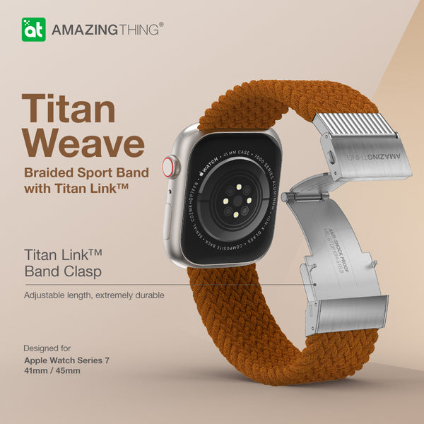 Titan Weave Braided Sport Watch Band for Apple Watch Series 8/7