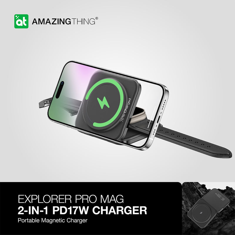 Explorer Pro Mag 2-in-1 PD17W Portable Magnetic Charger