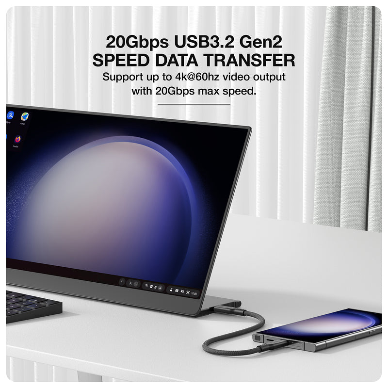 THUNDER PRO USB3.2 GEN2 240W USB-C to USB-C Charge and Sync Cable