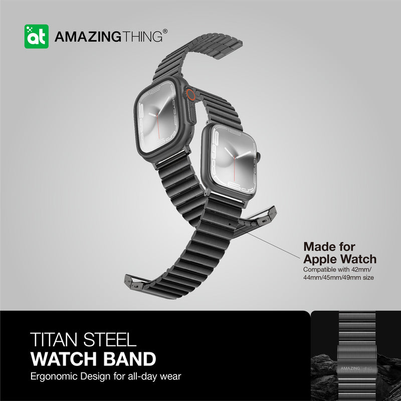 Titan Steel Apple Watch Band Ergonomic Design for All-day Wear