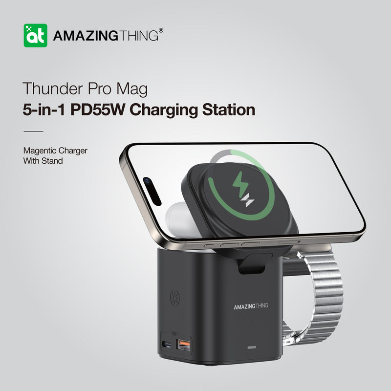 Thunder Pro Mag 5-in-1 PD55W Charging Station