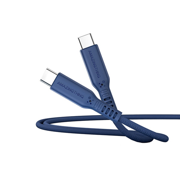 Speed Pro USB-C 轉 USB-C 60W 電纜 | 1.1m（藍色）