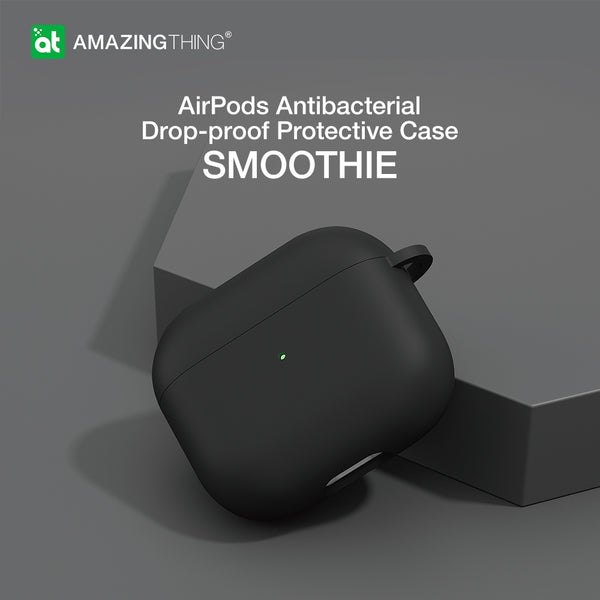 Smoothie 抗菌 AirPods 3 保護套 |黑色的
