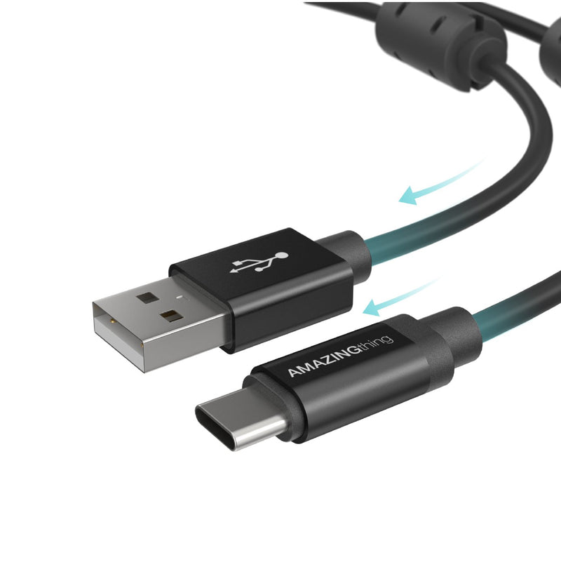 Power Max Pro C 型轉 USB-A 雙鐵氧體環充電線 | 4M