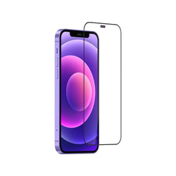 iPhone 12 紫色全覆蓋 2.75D 防塵鋼化玻璃手機螢幕保護貼