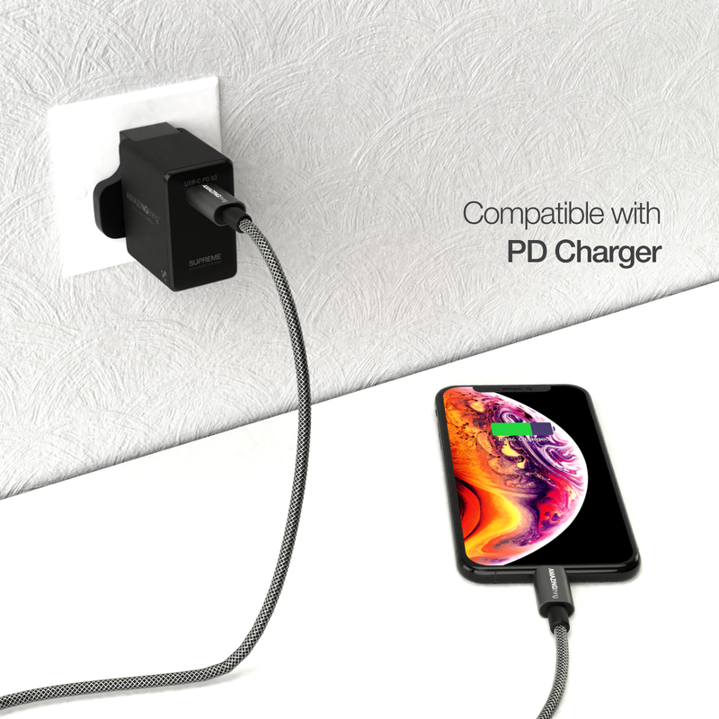 Power Max PD 閃電轉 C 型電纜 iPhone 快速充電 1M (MFI)