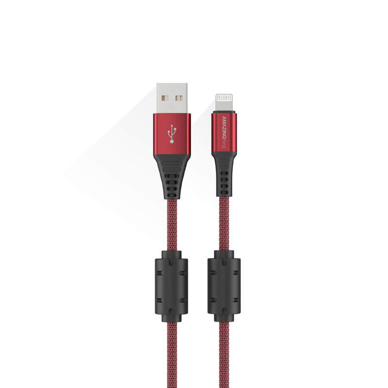 Power Max Pro Lightning to USB-A Charging Cable with Dual Ferrite Ring (1.5M)